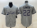 Men's Dallas Cowboys Emmitt Smith Gray Game Player Jersey Joint Edition