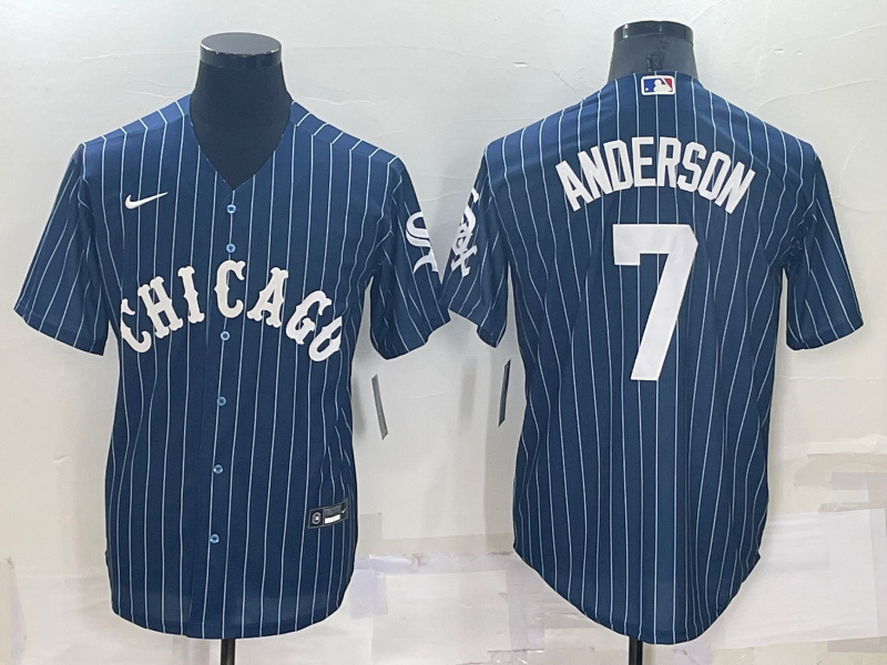 Men's Chicago White Sox Tim Anderson Blue Replica Baseball Jersey