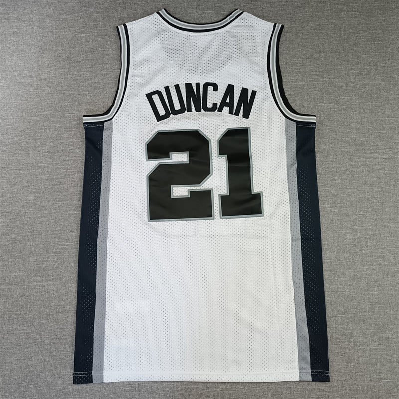 Men's San Antonio Spurs Tim Duncan White 1998-99 Classics Swingman Jersey