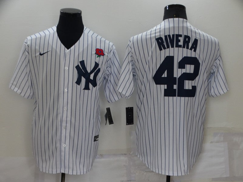 Men's New York Yankees Mariano Rivera White Replica Player Jersey