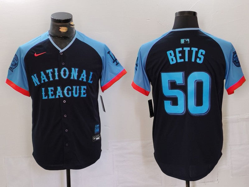 Men's National League Mookie Betts Navy 2024 MLB All-Star Game Limited Player Jersey