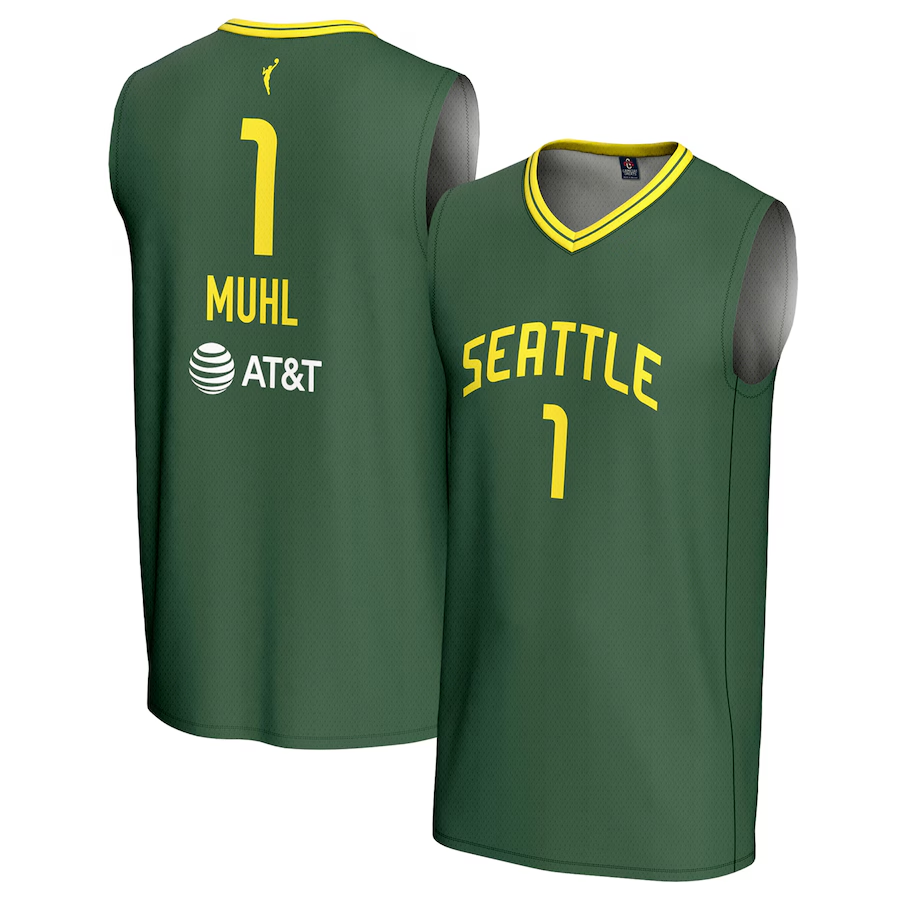 Men's Seattle Storm Muhl Green Player Jersey