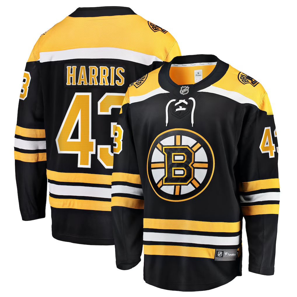 Men's Boston Bruins Danton Heinen Fanatics Black Home Breakaway Player Jersey