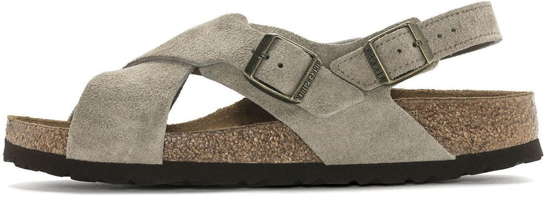 Birkenstock Tulum Suede Leather 1024110 Narrow Fit Taupe Sandals
