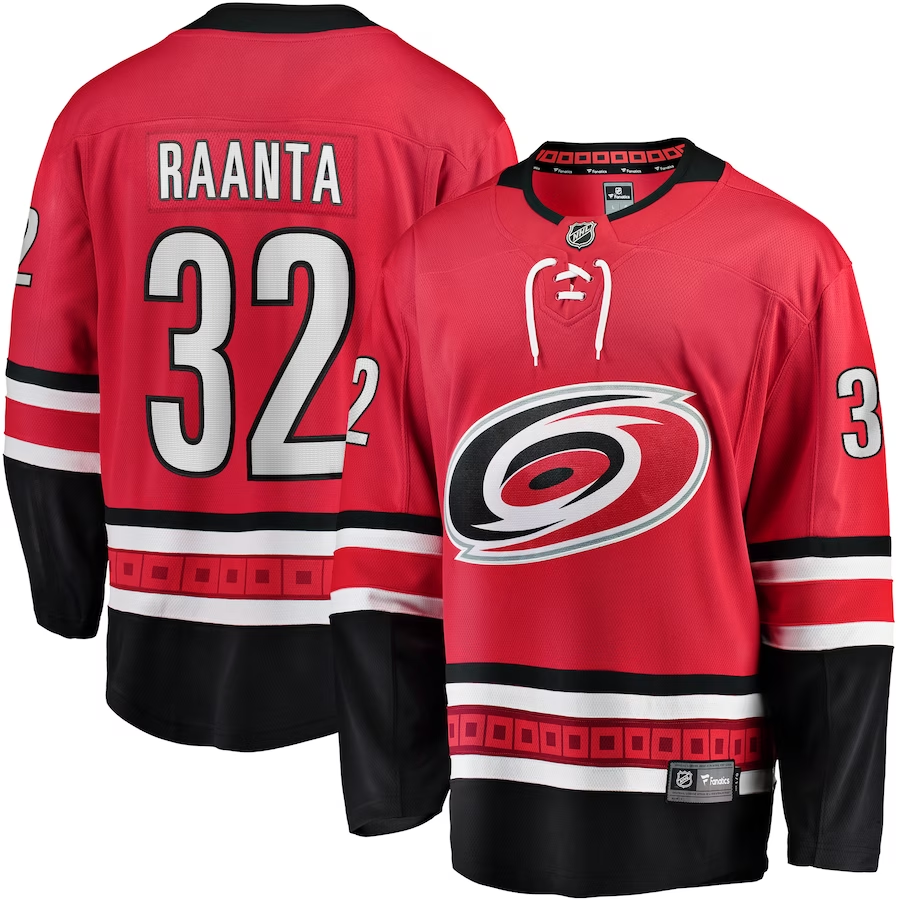 Men's Carolina Hurricanes Antti Raanta Red Player Jersey