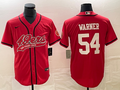 Men's San Francisco 49ers Fred Warner Red Player Jersey Joint Edition