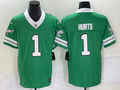 Men's Philadelphia Eagles Jalen Hurts Kelly Green Game Jersey