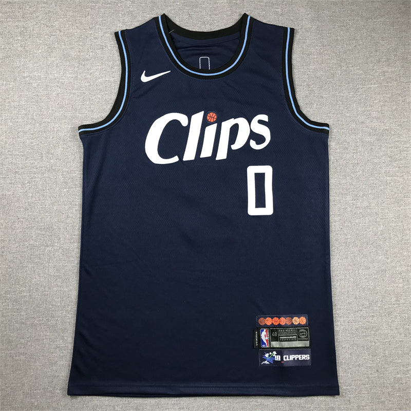 Men's LA Clippers Russell Westbrook Navy 2023/24 Swingman Jersey - City Edition