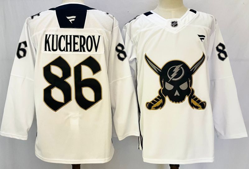 Men's Tampa Bay Lightning Nikita Kucherov Fanatics White Player Jersey