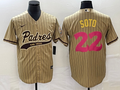 Men's San Diego Padres Juan Soto Tan Replica Player Jersey Joint Edition