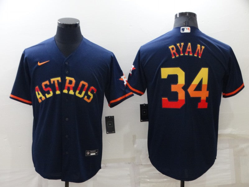 Men's Houston Astros Nolan Ryan Navy Replica Player Jersey
