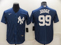 Men's New York Yankees Aaron Judge Blue Replica Baseball Jersey