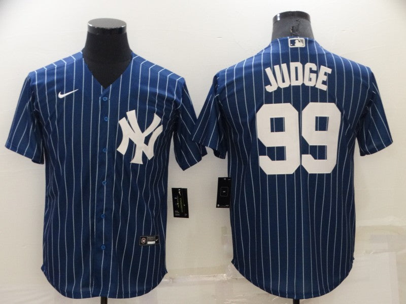 Men's New York Yankees Aaron Judge Blue Replica Baseball Jersey