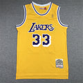 Men's Los Angeles Lakers Kareem Abdul-Jabbar Gold Hardwood Classics Jersey