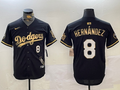 Men's Los Angeles Dodgers Enrique Hernandez Black Game Player Jersey