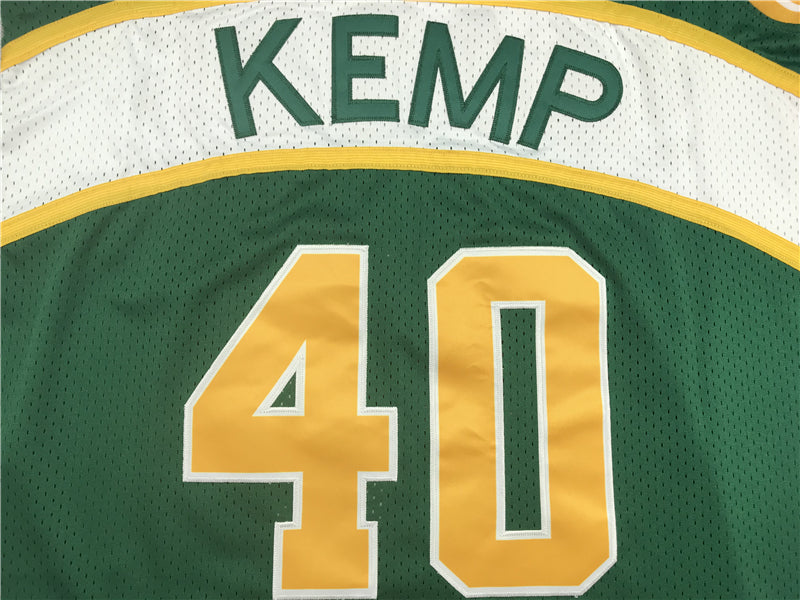 Men's Seattle SuperSonics Shawn Kemp Green Hardwood Classics Swingman Jersey