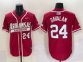 Men's Arkansas Razorbacks Charles Davalan Red Replica Player Jersey