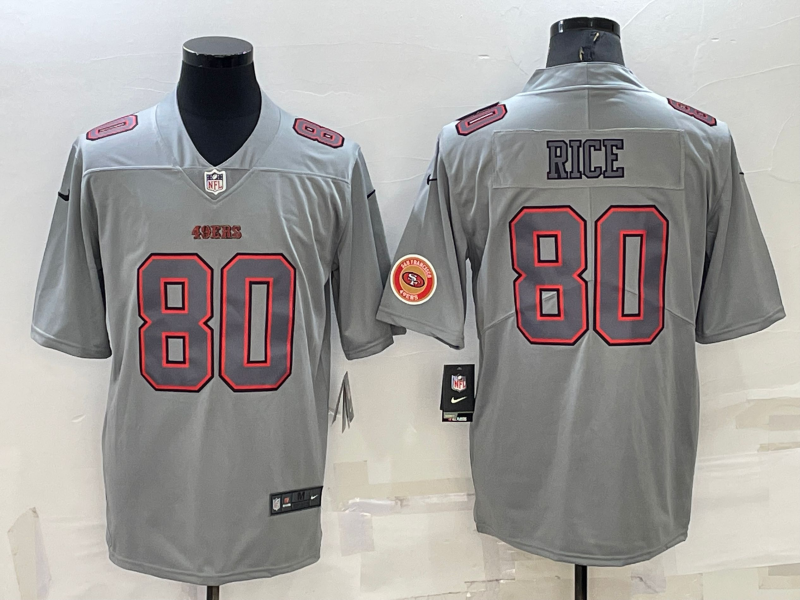 Men's San Francisco 49ers Jerry Rice Gray Atmosphere Game Jersey
