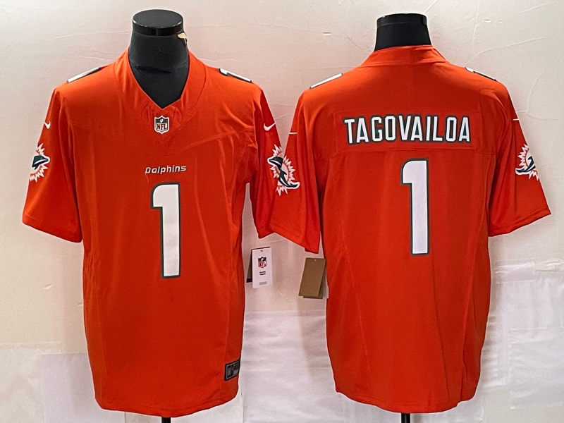 Men's Miami Dolphins Tua Tagovailoa Orange Aqua Legend Jersey