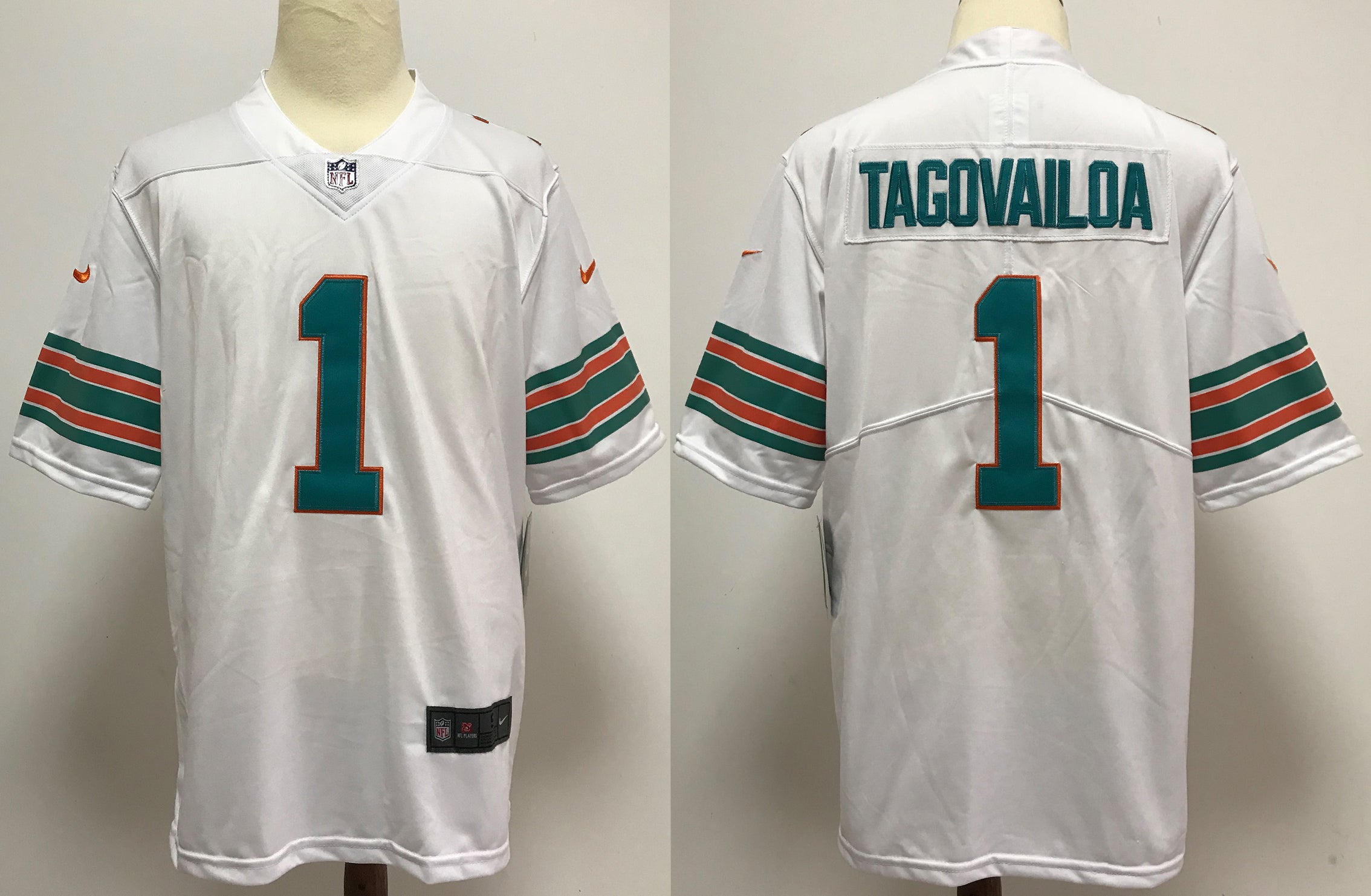 Men's Miami Dolphins Tua Tagovailoa White Alternate Game Jersey
