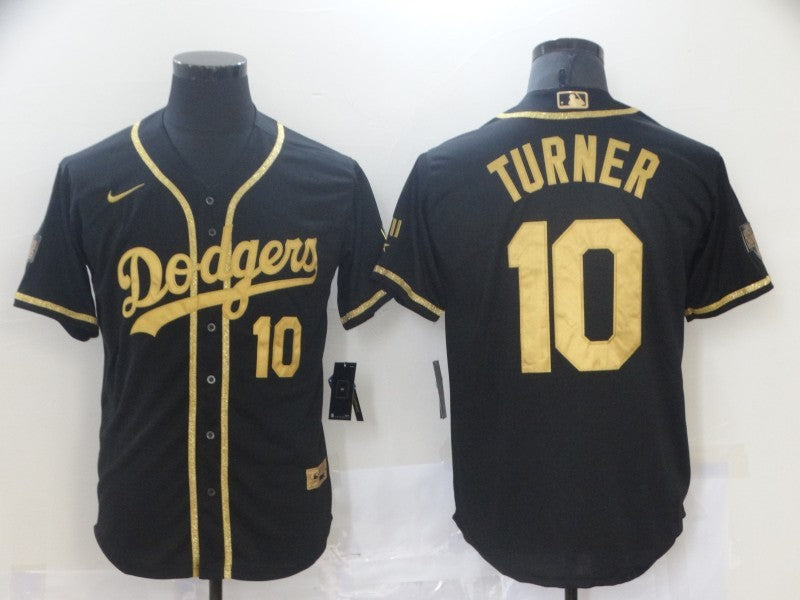 Men's Los Angeles Dodgers Justin Turner Black Fashion Stitched Jersey
