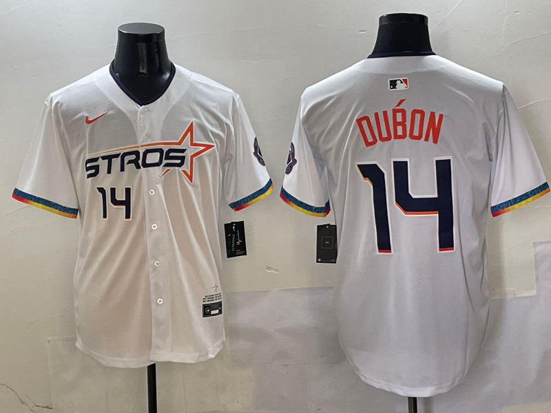Men's Houston Astros Mauricio Dubon White 2025 City Connect Limited Player Jersey