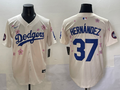 Men's Los Angeles Dodgers Teoscar Hernandez Cream Limited Player Jersey