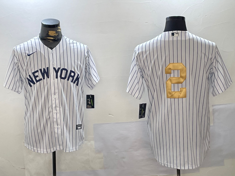 Men's New York Yankees Derek Jeter White Game Player Jersey