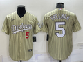 Men's Los Angeles Dodgers Freddie Freeman Gold Replica Baseball Jersey