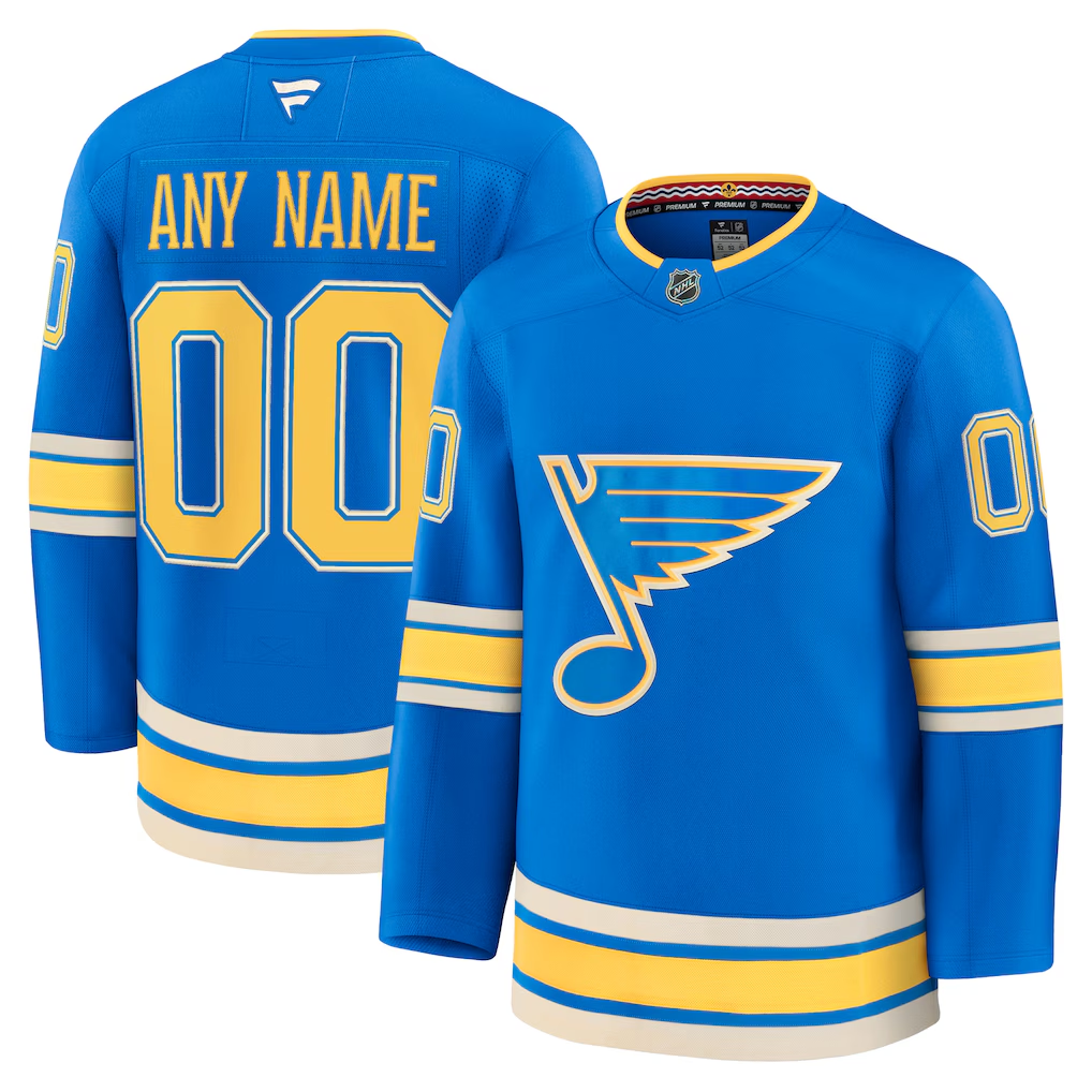 Men's St. Louis Blues Fanatics Blue Alternate Premium Custom Jersey