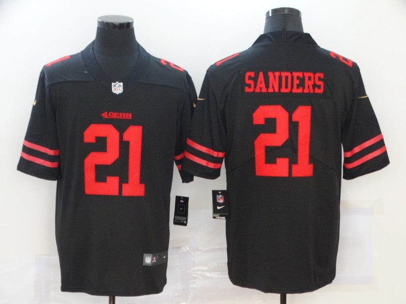 Men's San Francisco 49ers Deion Sanders Black Game Jersey
