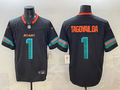 Men's Miami Dolphins Tua Tagovailoa Pitch Blue 2025 Rivalries Collection Limited Jersey