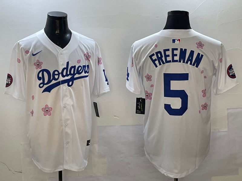 Men's Los Angeles Dodgers Freddie Freeman White Alternate Replica Player Jersey