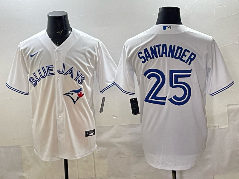 Men's Toronto Blue Jays Anthony Santander White Home Replica Jersey