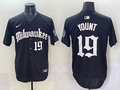 Men's Milwaukee Brewers Robin Yount Black Replica Team Jersey