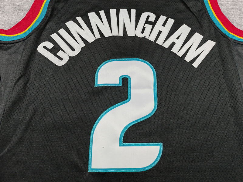 Men's Detroit Pistons Cade Cunningham Charcoal 2025/26 Swingman Jersey - City Edition