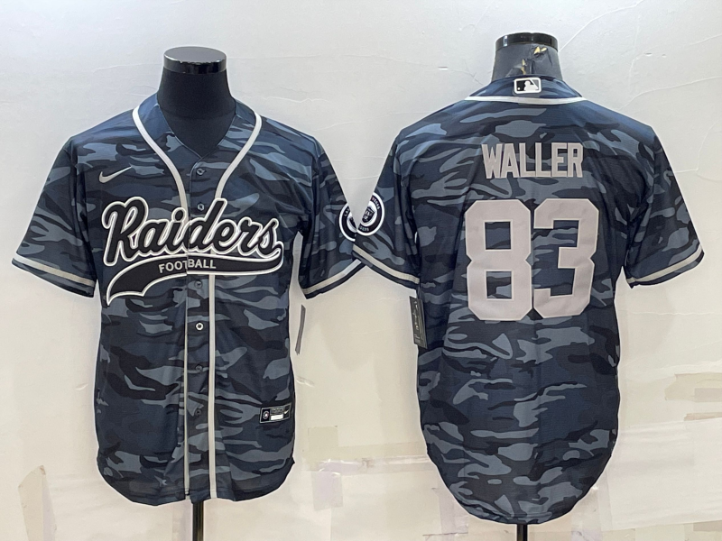 Men's Las Vegas Raiders Darren Waller Grey Camouflage Game Jersey Joint Edition