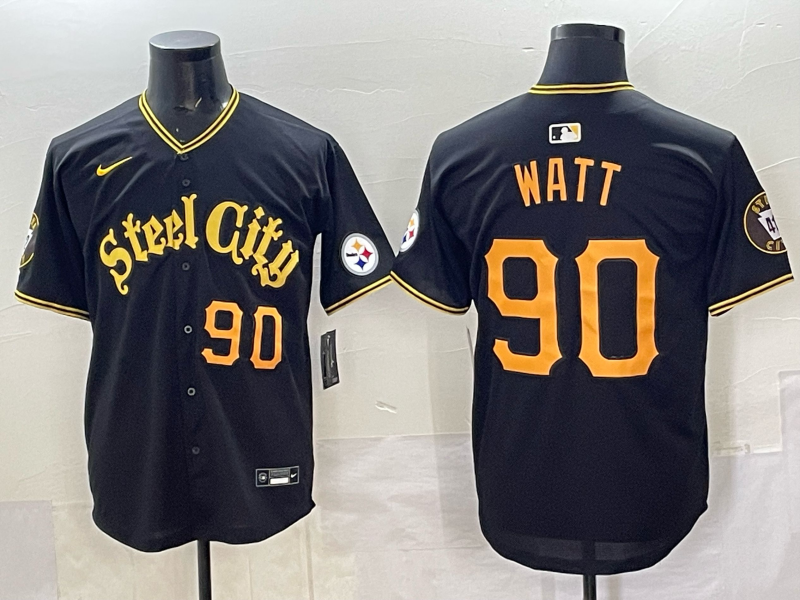 Men's Pittsburgh Steelers T.J. Watt Black Retired Player Jersey