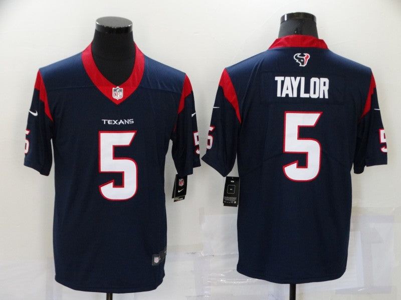 Men's Houston Texans Tyrod Taylor Navy Game Jersey