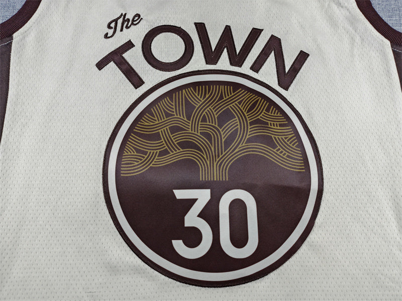 Men's Golden State Warriors Stephen Curry Tan 2025/26 Swingman Jersey - City Edition