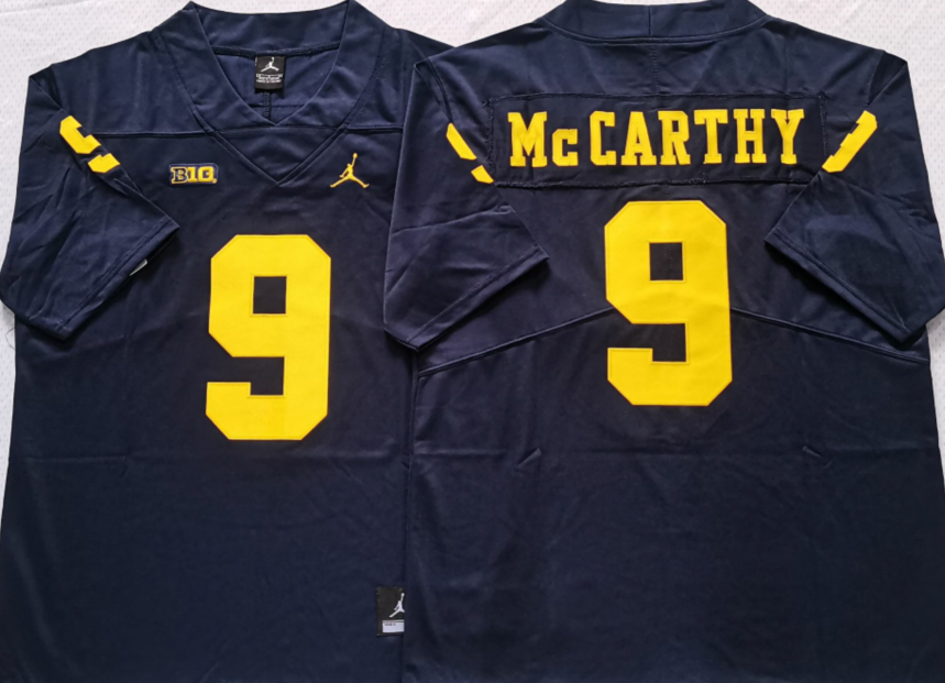Men's Michigan Wolverines JJ McCarthy Navy Alumni Player Game Jersey