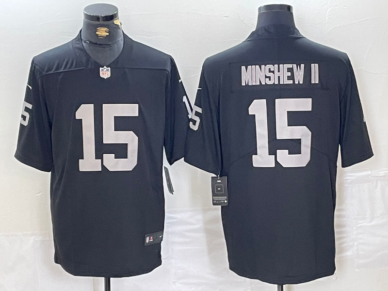 Men's Las Vegas Raiders Gardner Minshew II Black Game Jersey