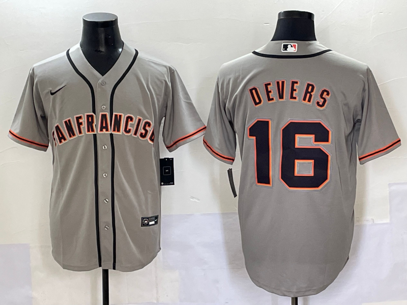Men's San Francisco Giants Rafael Devers Gray Replica Player Jersey