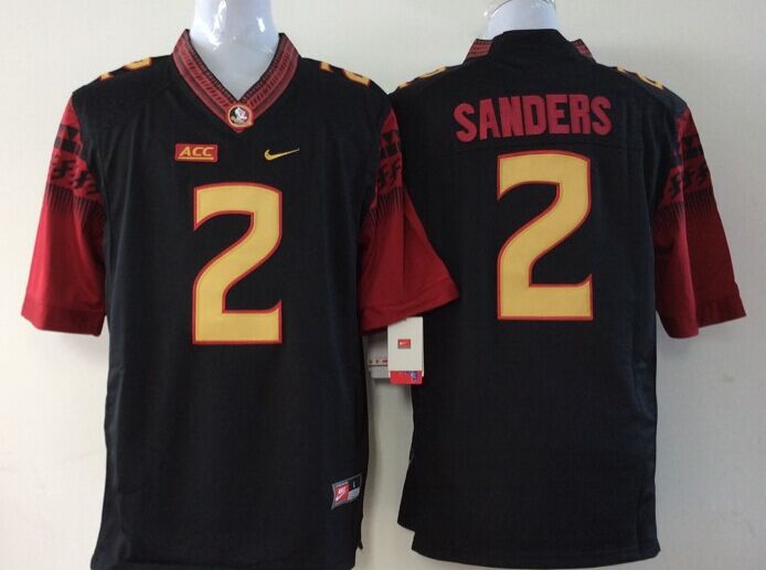 Men's Florida State Seminoles Deion Sanders Black Player Jersey
