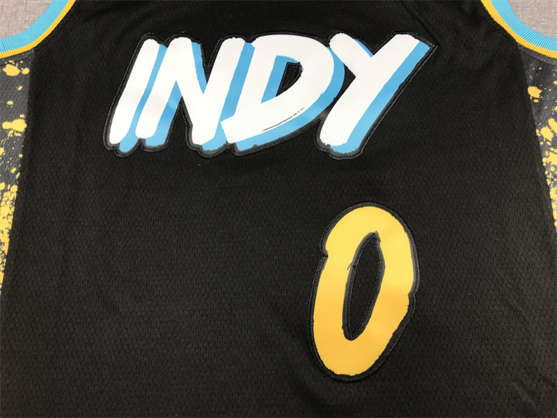 Men's Indiana Pacers Tyrese Haliburton Black 2023/24 Swingman Jersey - City Edition
