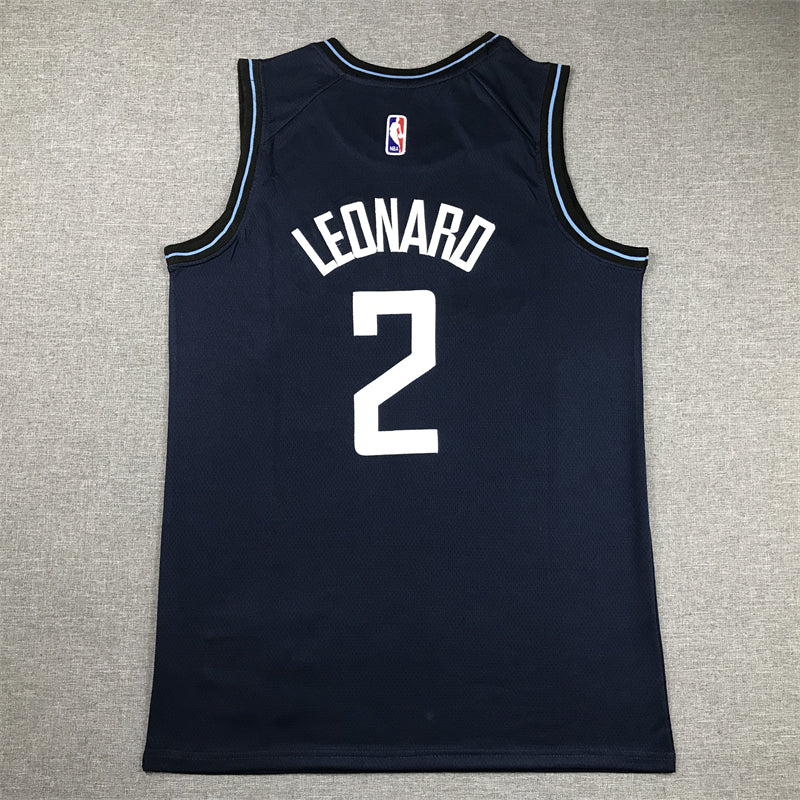 Men's LA Clippers Kawhi Leonard Navy 2023/24 Swingman Jersey - City Edition