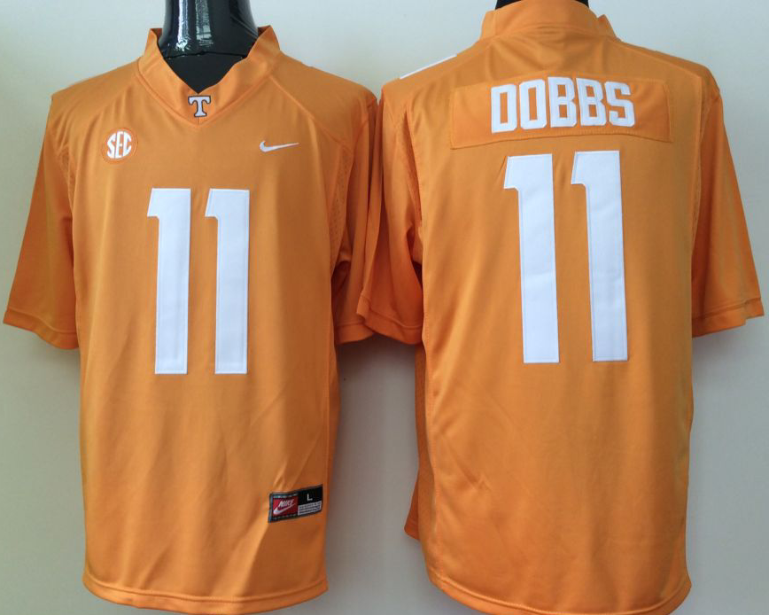 Men's Tennessee Volunteers Josh Dobbs Orange Player Game Jersey