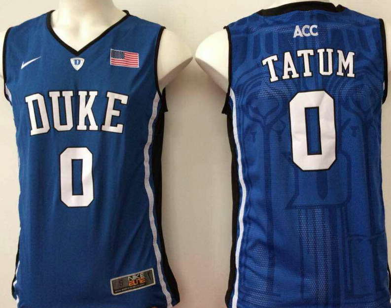 Men's Duke Blue Devils Jayson Tatum Blue Player Game Jersey