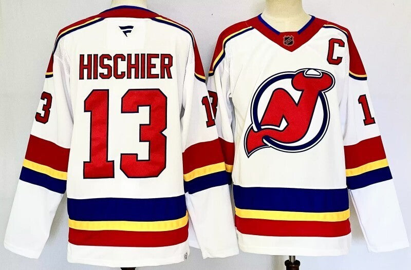 Men's New Jersey Devils Nico Hischier Fanatics White Player Jersey