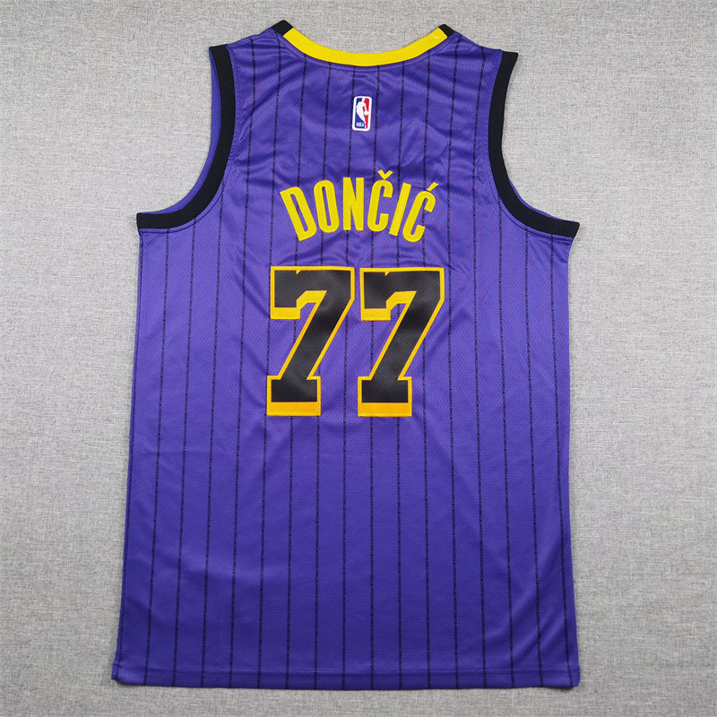 Men's Los Angeles Lakers Luka Doncic Purple Swingman Jersey